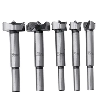 

5Pcs/Set Wood Drill Bit Wood Drills Boring Hole Saw Cutter Tool 15/20/25/30/35mm