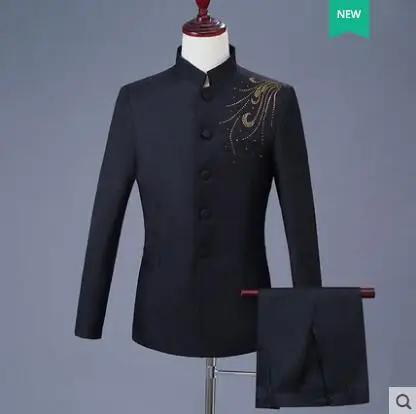 chinese collar suit for mens