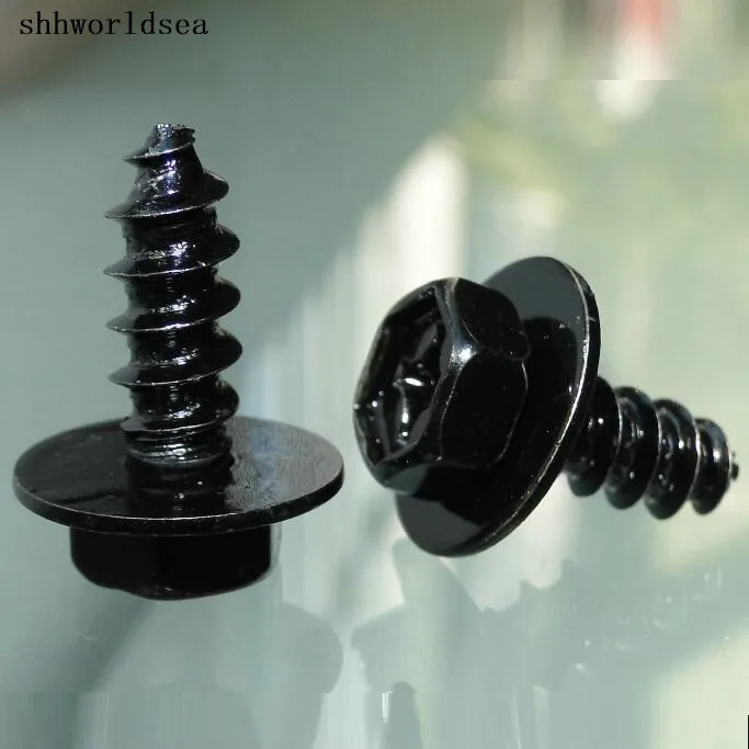 shhworldsea car metal screw bolts nut clip fastener for automobile for