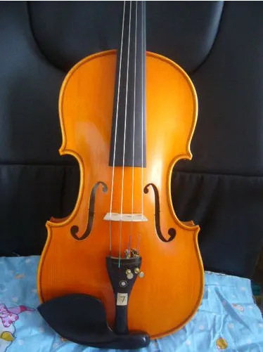 7 богатый тон Скрипки 4/4 Strad модель 1715, 2 шт. сзади