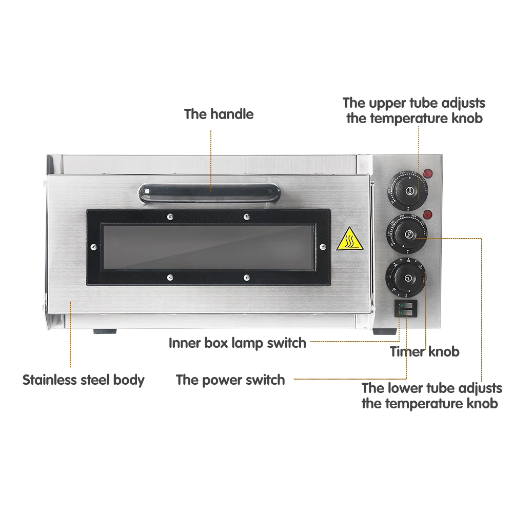 ITOP Коммерческая печь для пиццы с таймером, электрическая печь для пиццы, 20 л, коммерческая керамическая печь для пиццы, сертификат CE, 110 В/220 В