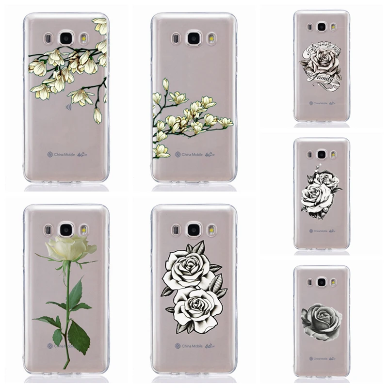 Для Samsung Galaxy A3 A5 2016 2017 A300 A320F A510 A520F TPU цветной мягкий чехол с цветочным рисунком и