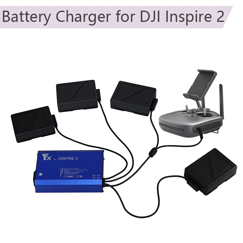 

Inspire 2 Battery Charger Fast Charging Hub for DJI Inspire 2 Drone Batteries and Controller 5 IN 1 Quick Charger Spare Parts