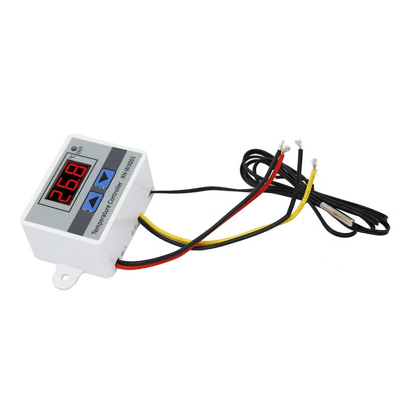 

10pcs/lot XH-W3001 Digital Temperature Controller - 50-110℃ adjustable cool heat Thermostat Control Switch with Probe 220V 10A