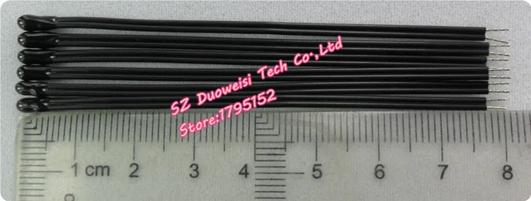 50 шт./лот NTC термистор модуль датчика температуры 10K Ом 1% B значение 3435 общая длина гибкого шнура 80 мм 28