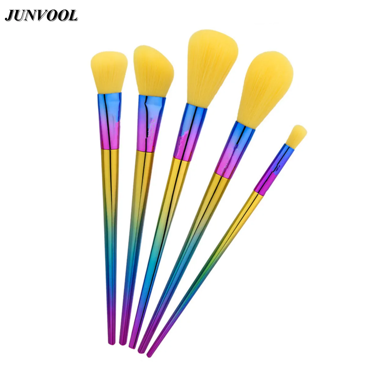 

Yellow Hair Makeup Brushes 5pcs Make Up Fantasy Set Foundation Powder Eyeshadow Kits Contour Make-up Brush Beauty Tool for Women