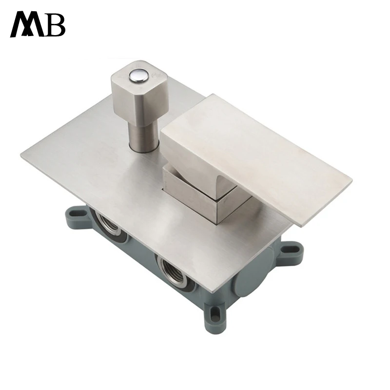 

304 Stainless Steel Shower Faucets Concealed Mounted Bathroom Shower Mixer Faucet 2/3 Ways Shower Valve Brushed Mixing Hot Cold
