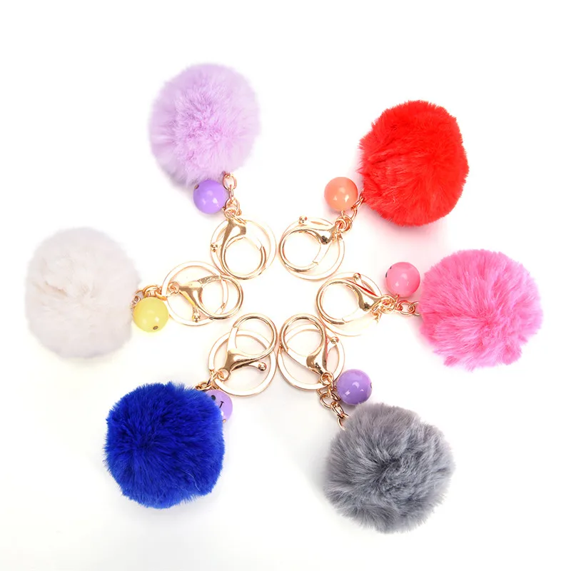 Handbag Key Ring Pendant Delicate 2017 Faux Rabbit Fur Ball Keychain Plush Car Key chain