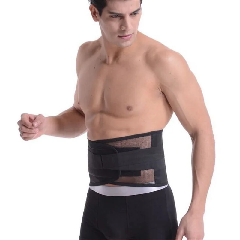 Double Adjustable Back Belt For Pain Relief Lumbar Lower Waist Gym ...