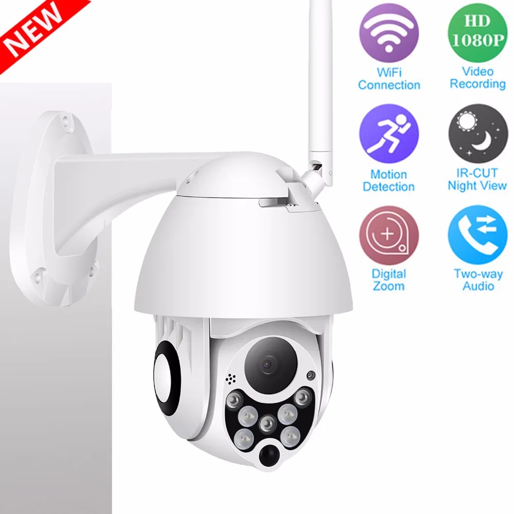 PTZ IP камера Wifi наружная скоростная купольная 1080P беспроводная видеонаблюдения