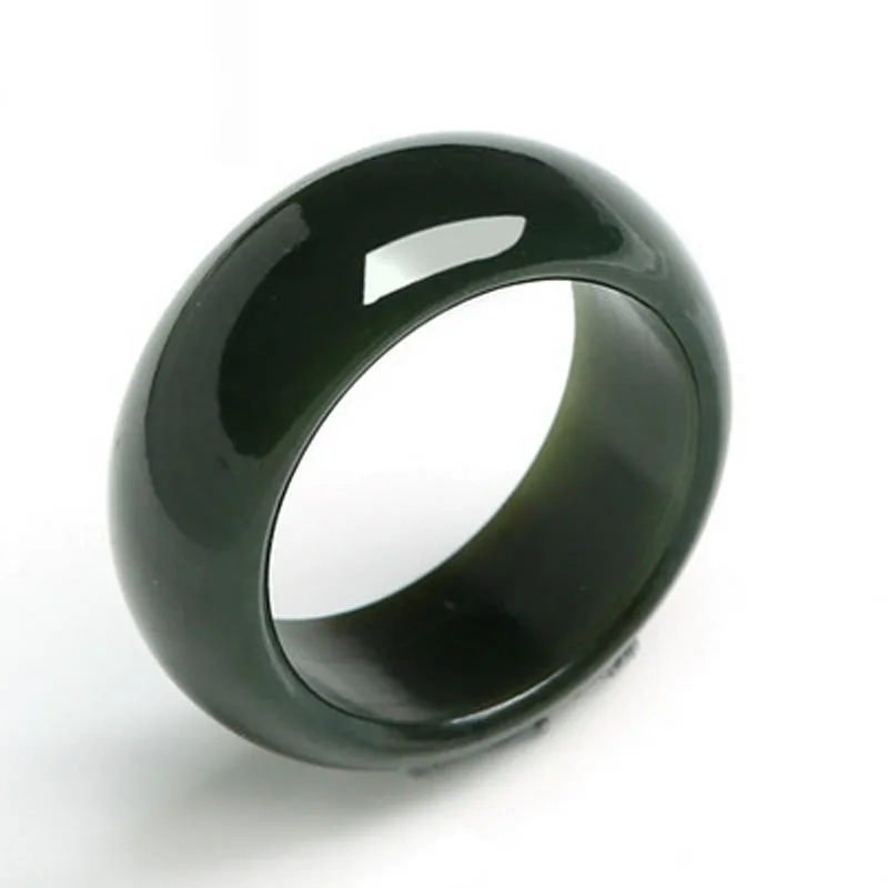 Natural dark green stone ring gift for men and women fashion jewelrygreen stone ringstone