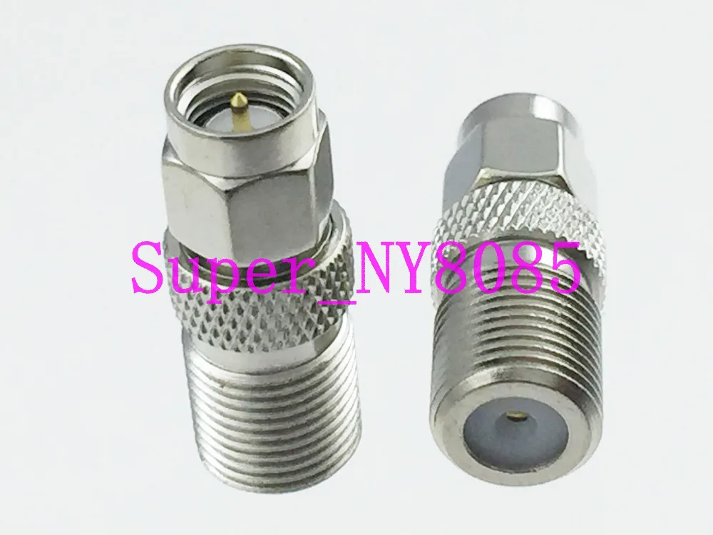 

Adapter F TV female jack to SMA plug male connector straight nickel Antenna