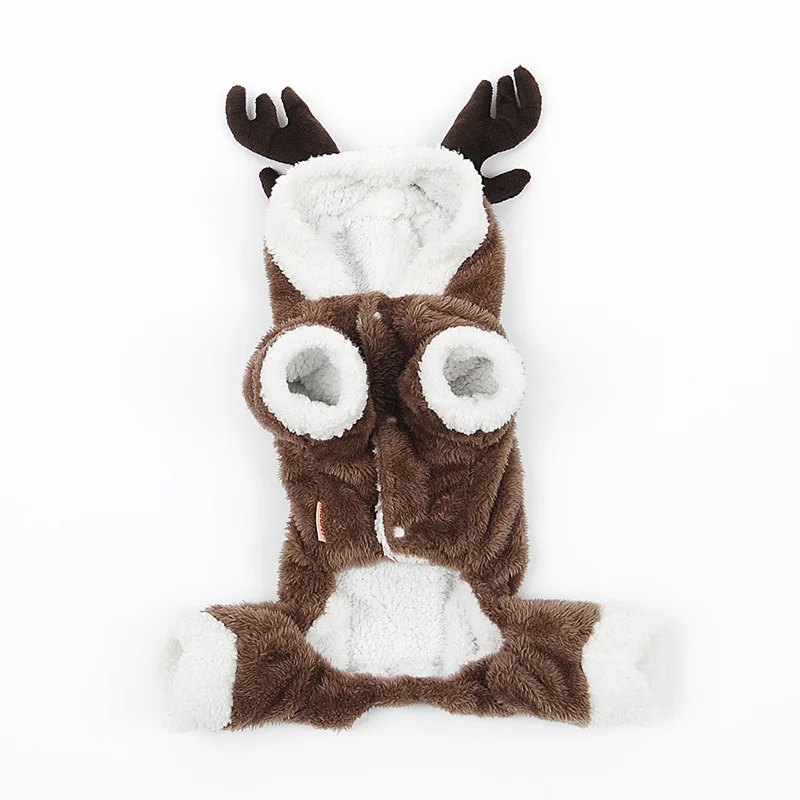 

Pet Autumn Soft Cosplsy Costume Elk Turned Small Dog Clothes Cat Winter Warm hoodies Dog Jumpsuit Frise Apparel Costumes PH0016