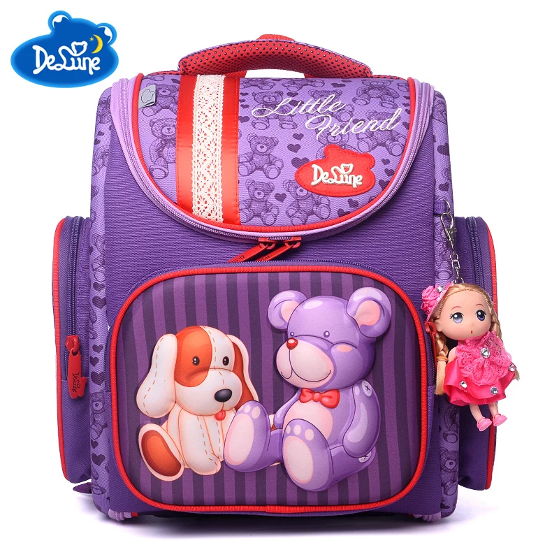 

Russian Brand delune boys Cars Kids School Bags Orthopedic Children Backpack mochilas escolares para menino Pupils Protect Spine