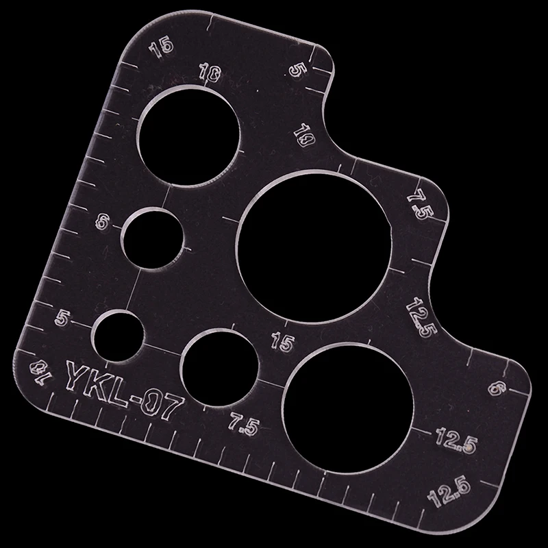 

Acrylic Rounded Ruler R Rules DIY Supply Tool Full Size Template For Handmade Leather Style Pattern Drawing Ruler