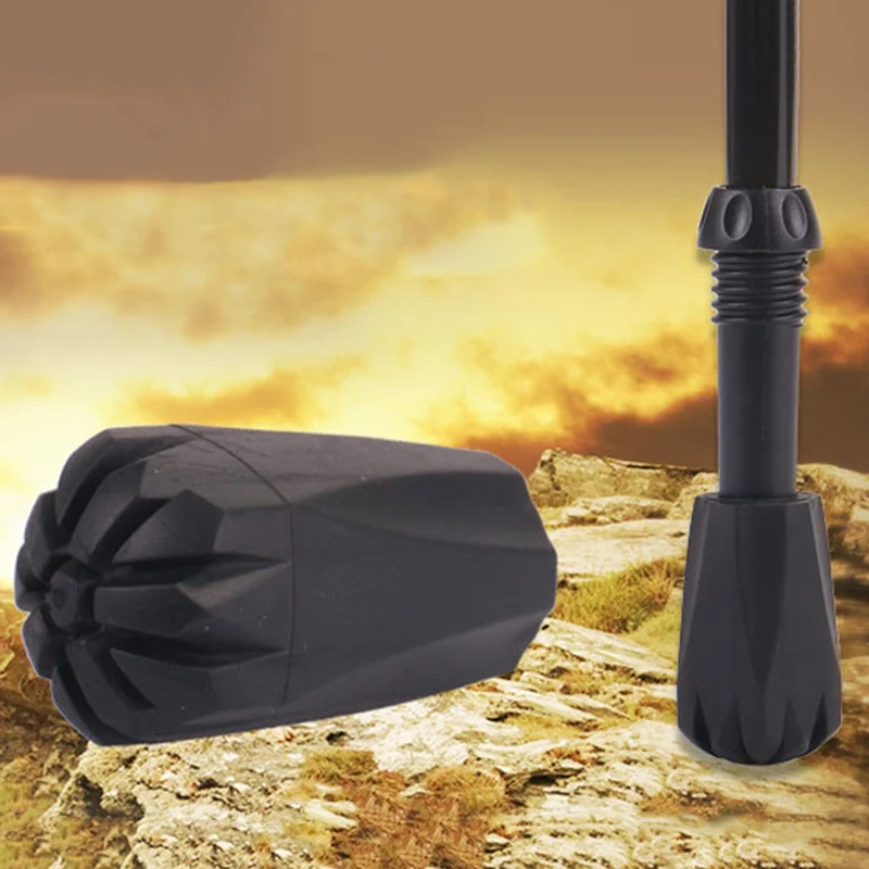 

New Black Nordic Walking Poles Trek Pole Telescopic Alpenstock Alloy Walking Stick Hiking Accessories