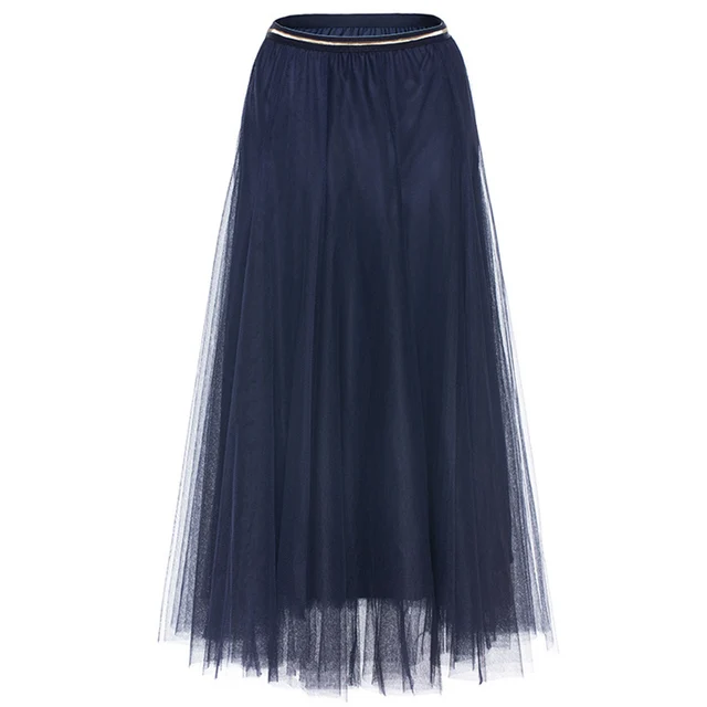 NORMOV Fashion Womens Spring and summer Net Yarn Tulle Skirt Polyester ...