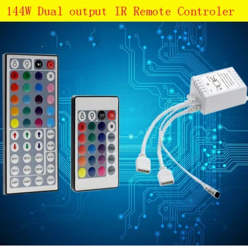 

44 Keys 144W LED IR RGB Remote Controller DC12-24V 12A IR Remote Dimmer for 3528 & 5050 RGB LED Strip Lights DHL free shipping