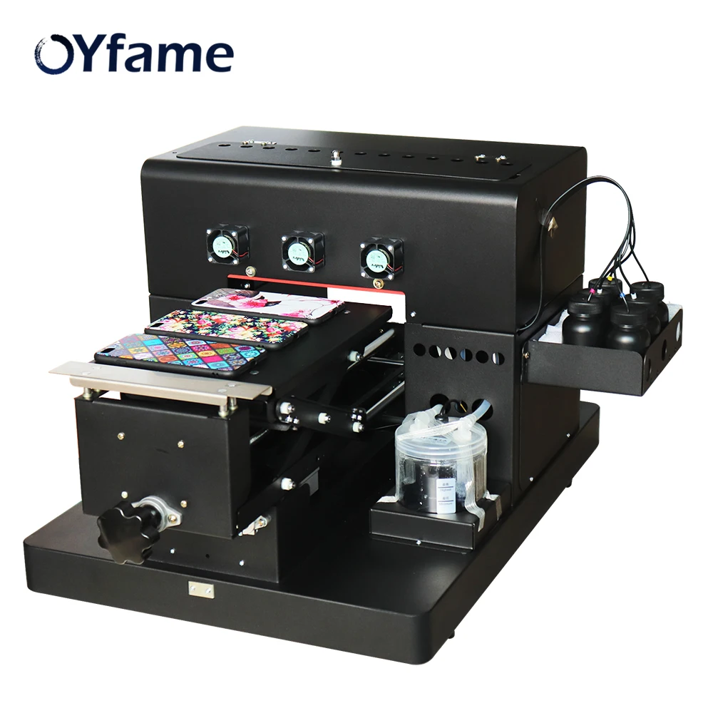 OYfame A4 UV принтер маленький УФ-принтер для чехол для телефона Металл A4 UV чернила планшетный принтер чехол для телефона кожа деревянная печатная машина