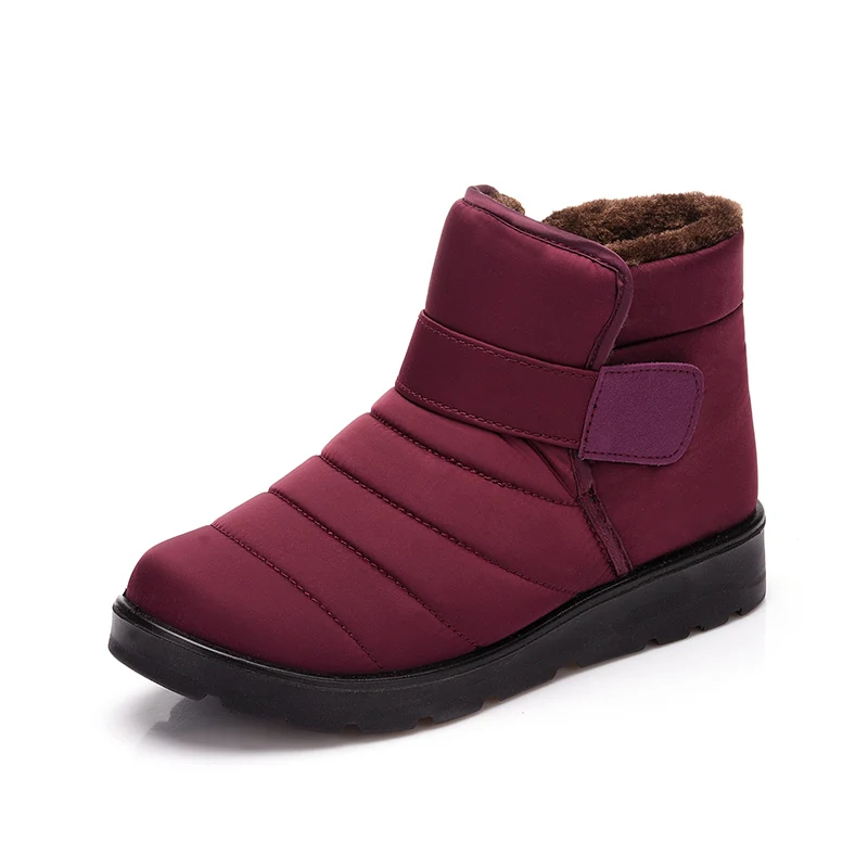 Cuculus/зимние ботинки; коллекция года; зимние теплые водонепроницаемые женские ботинки; обувь для мам; повседневные хлопковые ботинки; сезон осень-зима; femal 1368 - Цвет: Красный