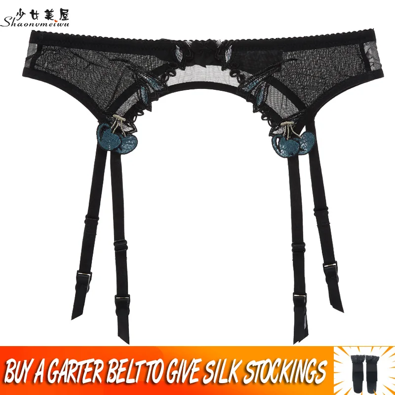 Shaonvmeiwu сексуальные прозрачные марлевые ультра тонкие прозрачные подвязки с поясом дамские на вкус подвязки носки с вышивкой розовые тонкие
