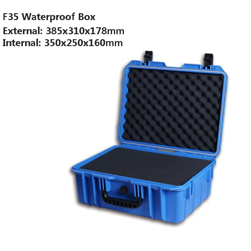 New Arrivals ABS Plastic Sealed Tool Box Safety Equipment Camera Toolbox Impact Resistant Dry Box Shockproof W Foam Four Colors - Цвет: F35