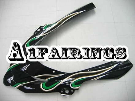 Полный Чехлы для Kawasaki ZX-10R 2004 2005 ABS Пластик впрыска капоты мотоцикл ZX10R 04 05 средства ухода за кожей черный зеленый пламя