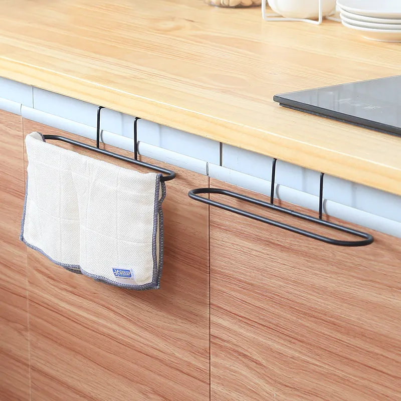 

Kitchen Bathroom Towel Rack Cabinet Hanging Shelf Practical Organizer Shelf Kitchen Grocery Storage Rack Bathroom Accessories