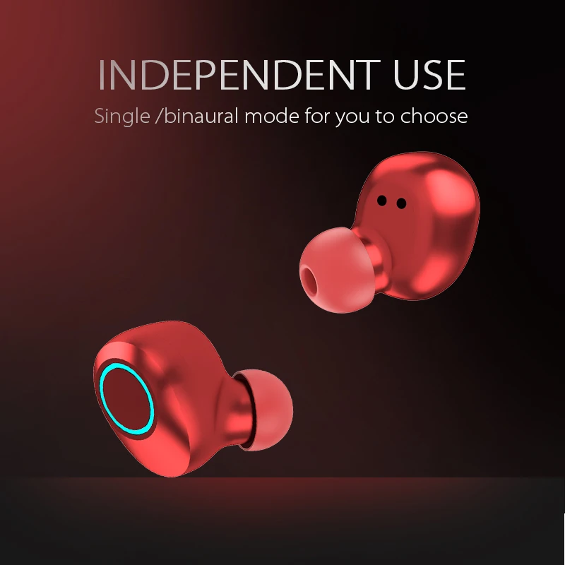 ANBES наушники вкладыши TWS Мини Bluetooth V5.0 стерео Беспроводной Бизнес гарнитура С