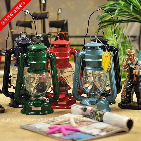 American vintage decoration chinese style lantern camping oil lamp