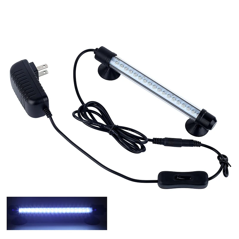 18cm 28cm 38cm 48cm IP68 Waterproof LED Aquarium Light Fish Tank Pool Pond Decorative Lamp Tube With EU US UK Plug AC100-240V | Лампы и