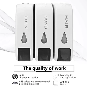 

350ML Triple Shower Hand Soap Dispenser Wall Mounted Liquid Soap Shampoo Dispenser ABS Liquid Soap Container For Bathroom