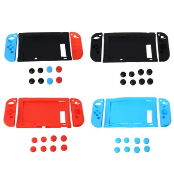 

11 in 1 Silicone Shockproof Anti-Wear Replacement Protective Sink Cover Set for Nintendo Switch Console NS Joy-Con Controller