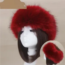 Без Топ искусственного меха лисы шляпа для Для женщин монгольский принцесса шапка с помпоном зима теплая густой мех русский Ushank Кепки AD0765