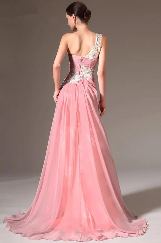 New-Pageant-Dress-Lace-One-Shoulder-A-Line-Formal-Evening-Dress (2)