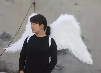 

Wedding photography decoration props V the latest popular and fashion classic delicate pure white feather angel wings