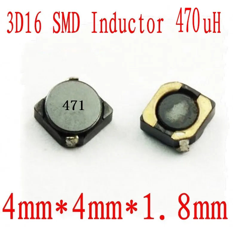 

NEW SMD Inductors 3D16 470UH Chip inductor 4*4*1.8mm CDRH 3D16 471 Shielding Power inductance 1000 PCS