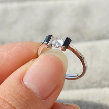 

QIAOBEIGE 925 Sterling Silver Pearl Jewelry DIY Accessories Cute Simple Rings For Women, Jewelry Making Handmade Craft