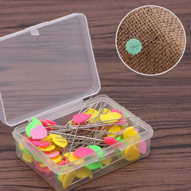

80Pcs/Set Patchwork Pin Bird Button Head Pins DIY Quilting Tool Sewing Accessories W215