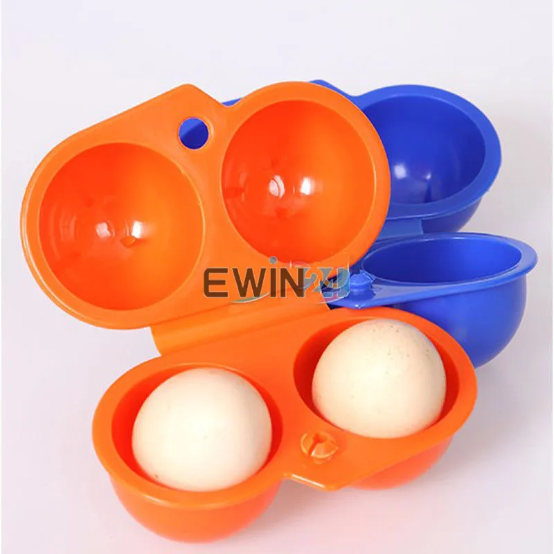 2 X Practical Egg Storage Box For 2 Egg Case Container Outdoor Camping