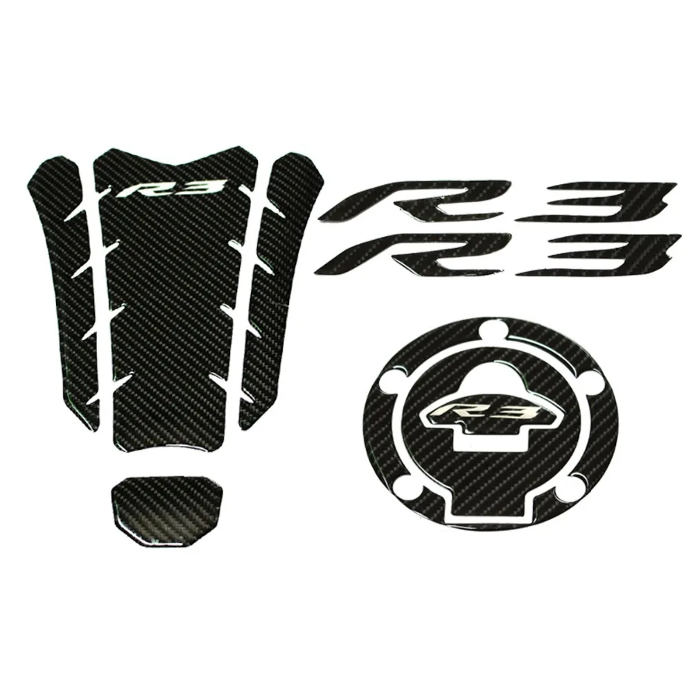 

For YAMAHA YZF R3 KYRUNNING K-CTPP-26 Carbon 3D ADESIVI Sticker Decal Emblem Protection Tank Pad Cas Cap