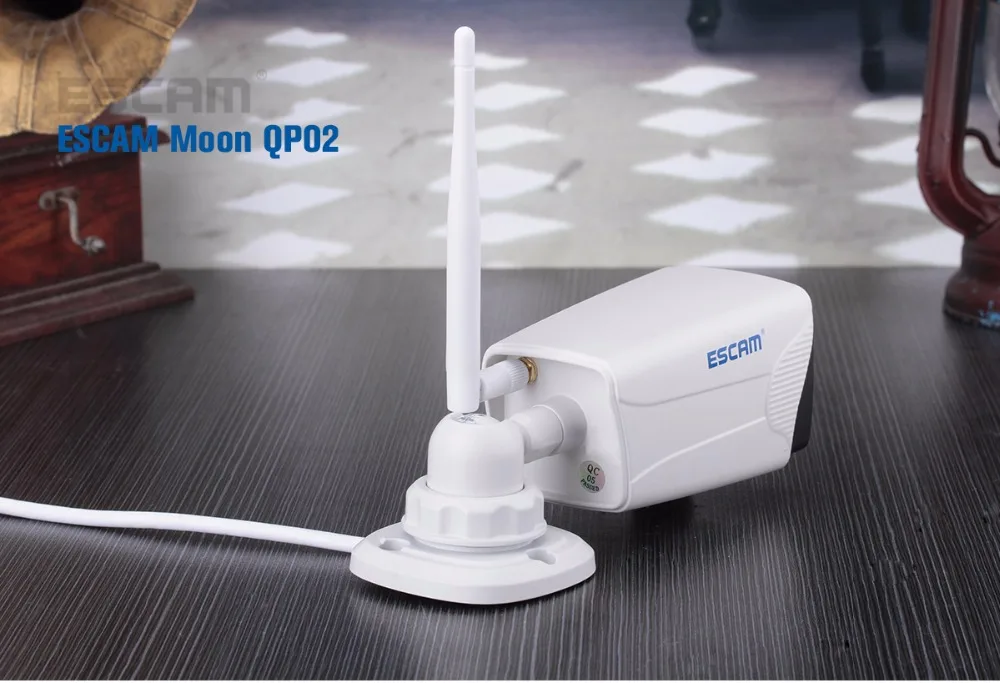 Escam Moon QP02 2MP HD 1080P WIFI Alarm Camera Outdoor Bullet IR-Cut 180 degree Security ip Camera Support Max 64G TF card (21)