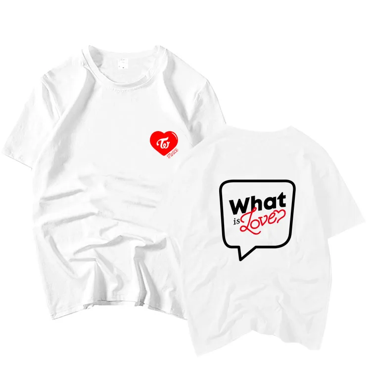 Kpop футболка с короткими рукавами и круглым вырезом надписью twice album what is love concert