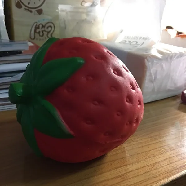 Big Jumbo Juicy Squishy Strawberry Fake Artificial Food Fruit Memory Foam Venting toys - Buyer Show 12