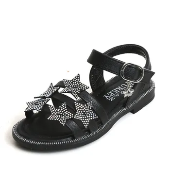 

Children's Shoes Summer Style Children Sandals Girls Princess Beautiful Star Shoes Kids Flat Beach Sandals Baby Girl Size 26-36