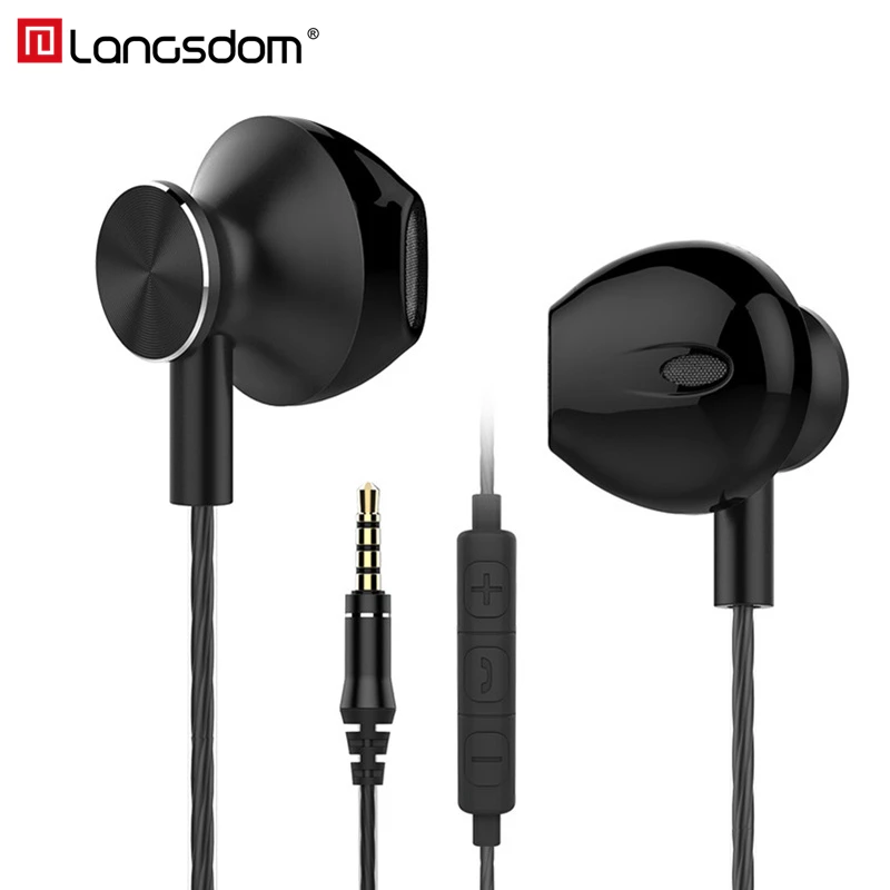 

Langsdom R9C In-Ear Earphone for Phone Stereo Hifi Earphones with Microphone Headset for Phone fone de ouvido Earbuds