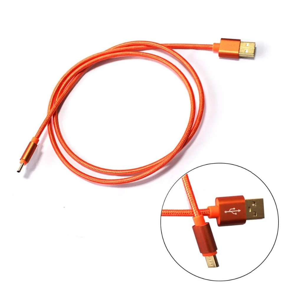 نوع usb كبل البيانات و تهمة سريع 2.4A لسامسونج s8 s9 xiaomi هواوي من المكونات مع النايلون نوع usb-c الحبل مطلية بالذهب