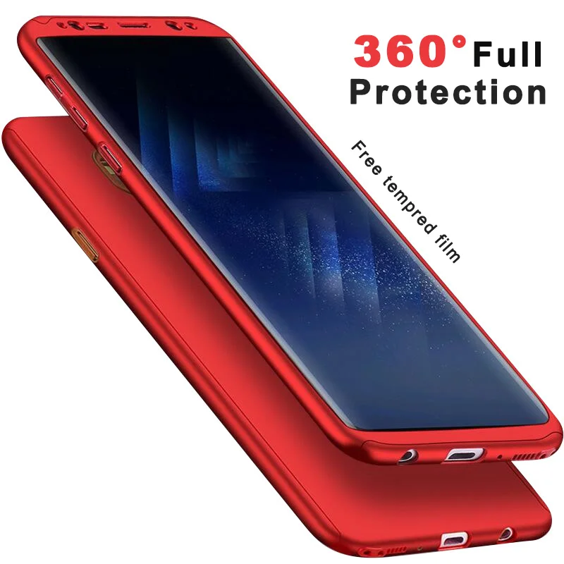 360 Degree Full Cover Phone Case For Samsung Galaxy Note 8 9 S7 Edge S8 S9 Plus Cases A3 A5 A7 2017 A6 A8 Skin |