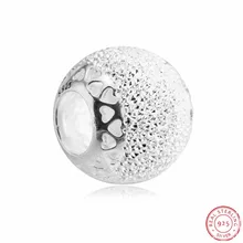 Футуристическая поверхность, Вечные вырезанные бусины в виде сердца для женщин, изготовление ювелирных изделий DIY Fit PANDORA Подвески Серебро 925 FL513