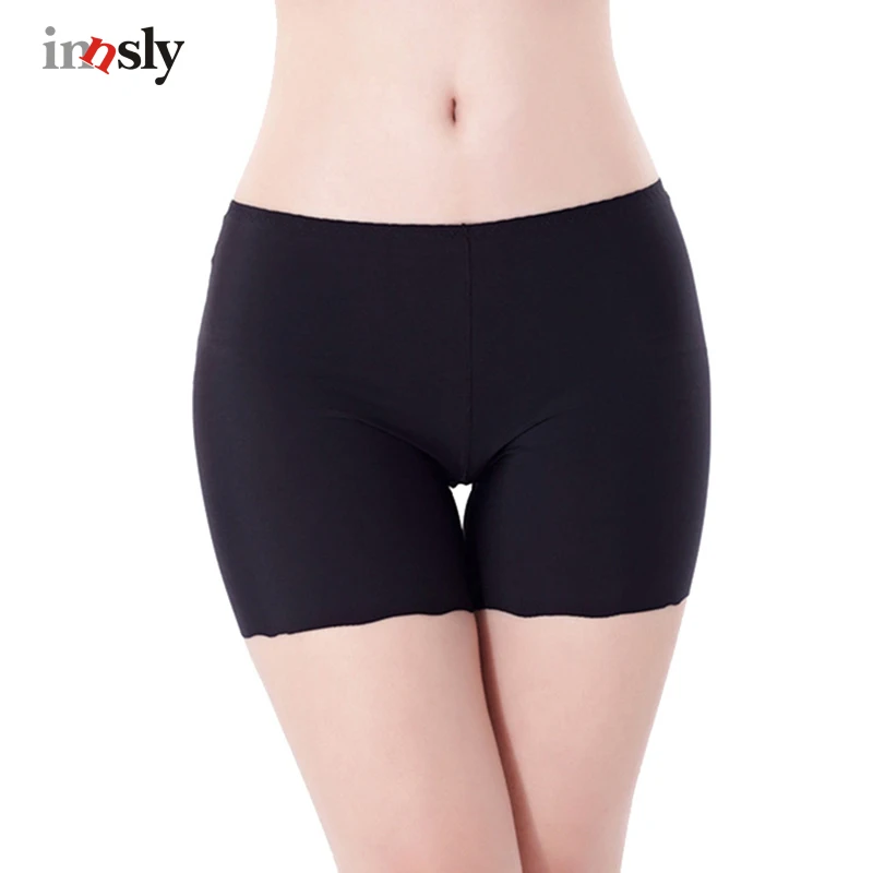 

Women Safety Leggins Female Safety Short Pants Summer Silk Mid Waist Sexy Solid Breathable Boyshorts Panties For Ladies Boxer